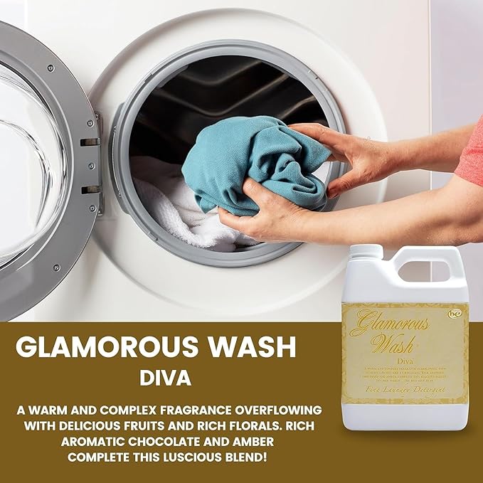 Tyler Glam Wash Laundry Detergent, Diva, Liquid, 32 Fl Oz HE Safe w/Dryer Sachet Pouch om