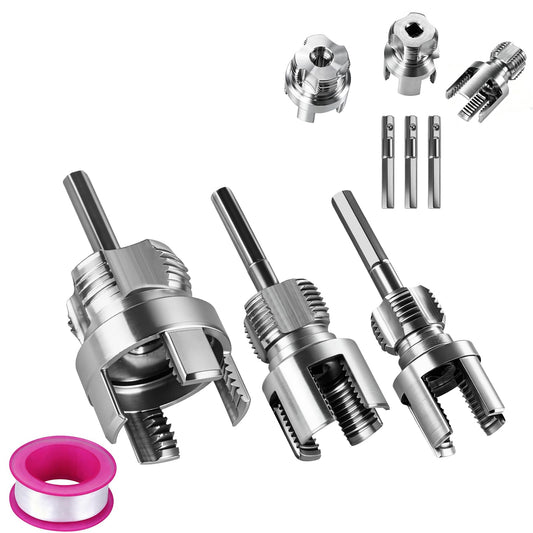 3PCS PVC Pipe Threader Kit for Drill - Image 1