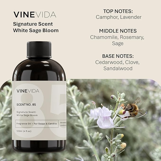 VINEVIDA [4oz] Scent No.85 Fragrance Oil - Natural Candle Scents for Candle & Soap Making - Made in USA