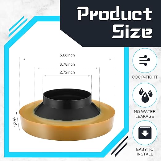 Marsui 12 Pack Toilet Wax Ring Thick Toilet Bowl Wax Ring Gasket for 3-Inch/4-Inch Waste Line - Gas, Odor and Watertight Seal