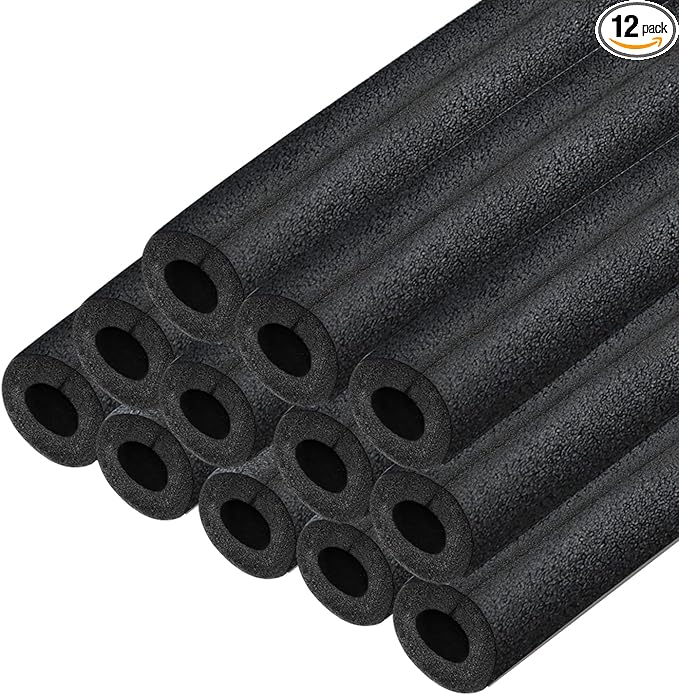 Insulating Foam Pipe Covers, Outdoor Water Pipe Insulation Water Pipe Freeze Protection,Foam Tube Suitable for Outdoor and Indoor Water Pipe Pipeline(12 Pcs,1inch)