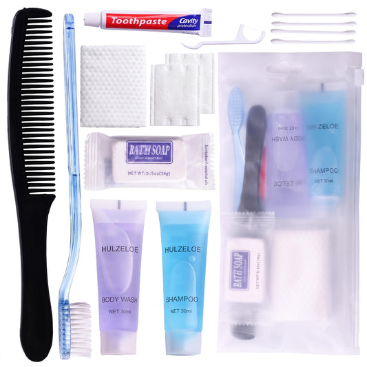10 Pack Individually Wrapped 10-in-1 Travel Hygiene Kits - Image 1