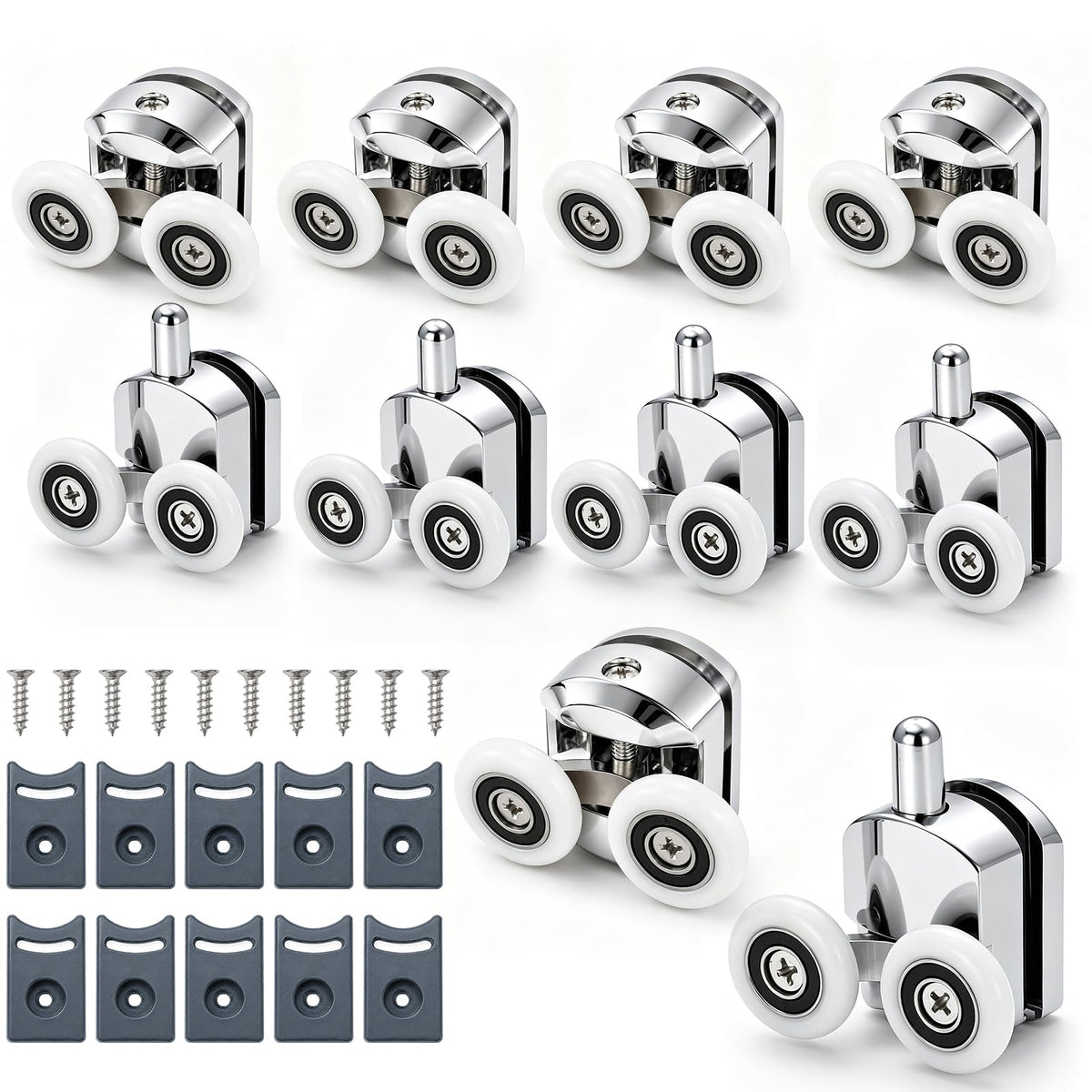 Covzoe 10 Pieces Shower Door Rollers Replacement Set, 23mm - Image 1