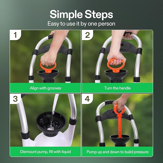 VIVOSUN 3.2 Gallon Lawn and Garden Wheeled Pump Compression Sprayer with Pressure Relief Valve, Labor-Saving Wheel Design (Pack of 2)