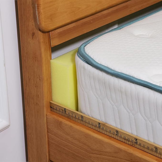 Bed Gap Filler, High Density Foam Mattress Extender for Headboard/Wall Gaps,2-Meter Extra Long Cut-to-Fit Yellow Foam Sponge Strip (78''x8''x2'')