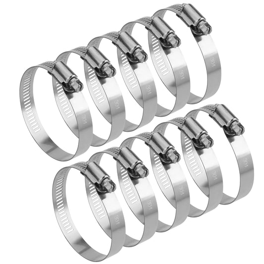 LOKMAN 10 Pack 3 Inch Stainless Steel Hose Clamps Worm | Hand Tools - Image 1