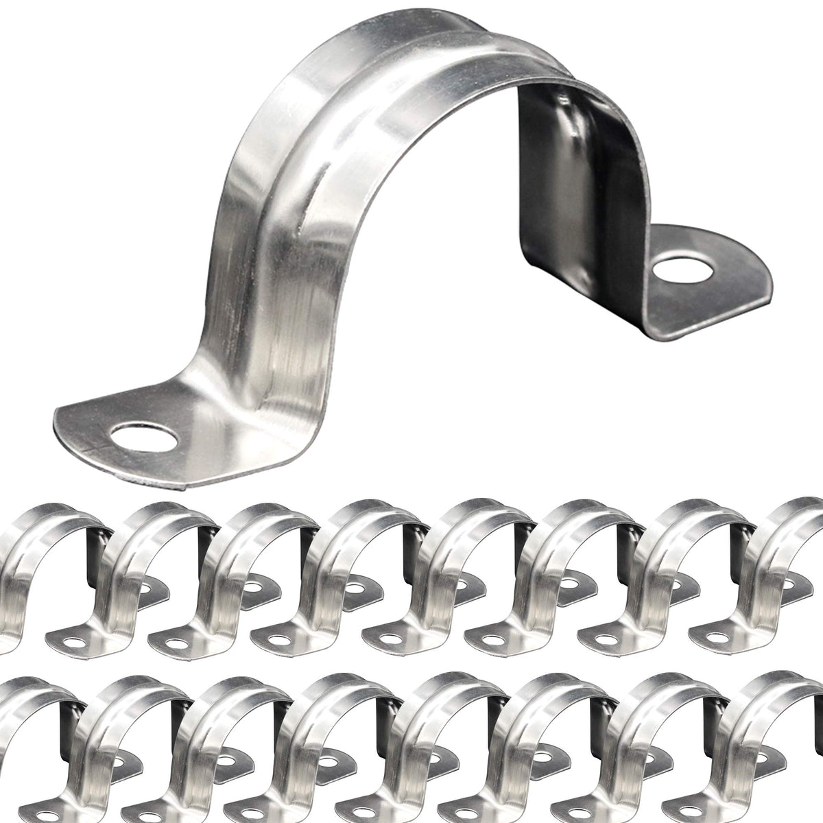 30 Pack M40 (1-1/2") Stainless Steel Rigid Pipe Strap | Hand Tools - Image 1