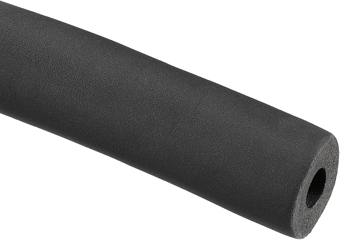 PATIKIL 74.8" Lx0.9 IDx0.8 T Pipe Insulation Foam Tube, Water Pipe Insulation Tubing Heat Preservation for Plumbing Water AC Pipe Sprinkler Spigot, Black