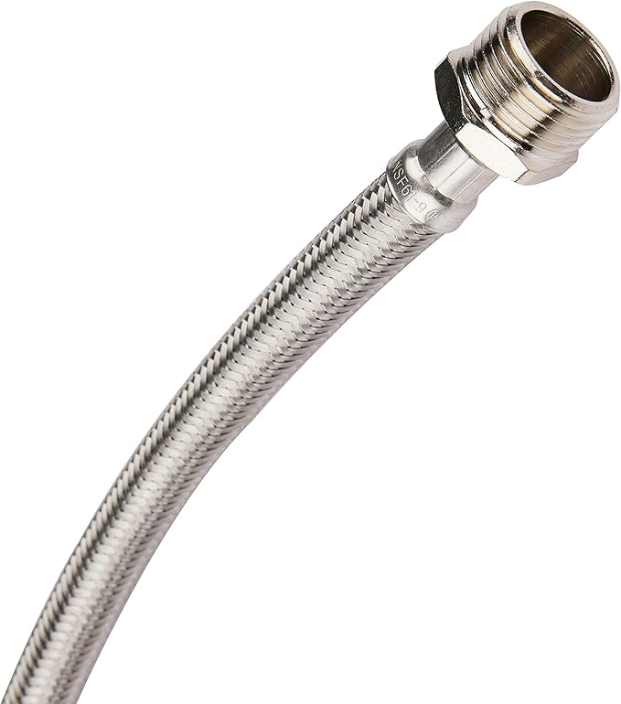 EFIELD Steam Dryer Installation Kit, Stainless Steel Hoses, 6 ft Length Hose with 3/4" FHT 90 Degree Elbow,1 ft Inlet and Y Connector for Hose Splitter,(HOSE008)
