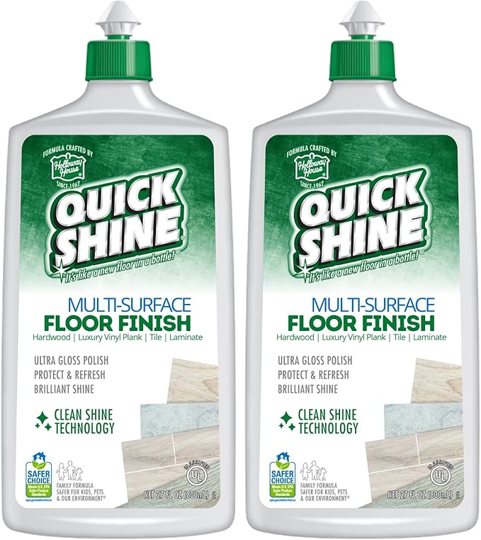 Quick Shine Floor Cleaner, Polish & Protectant Bundle (2 Packs)