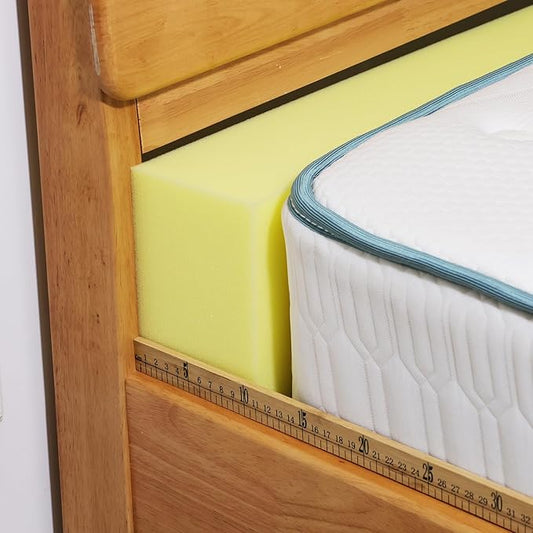 Bed Gap Filler, High Density Foam Mattress Extender for Headboard/Wall Gaps,2-Meter Extra Long Cut-to-Fit Yellow Foam Sponge Strip (78''x6''x4'')