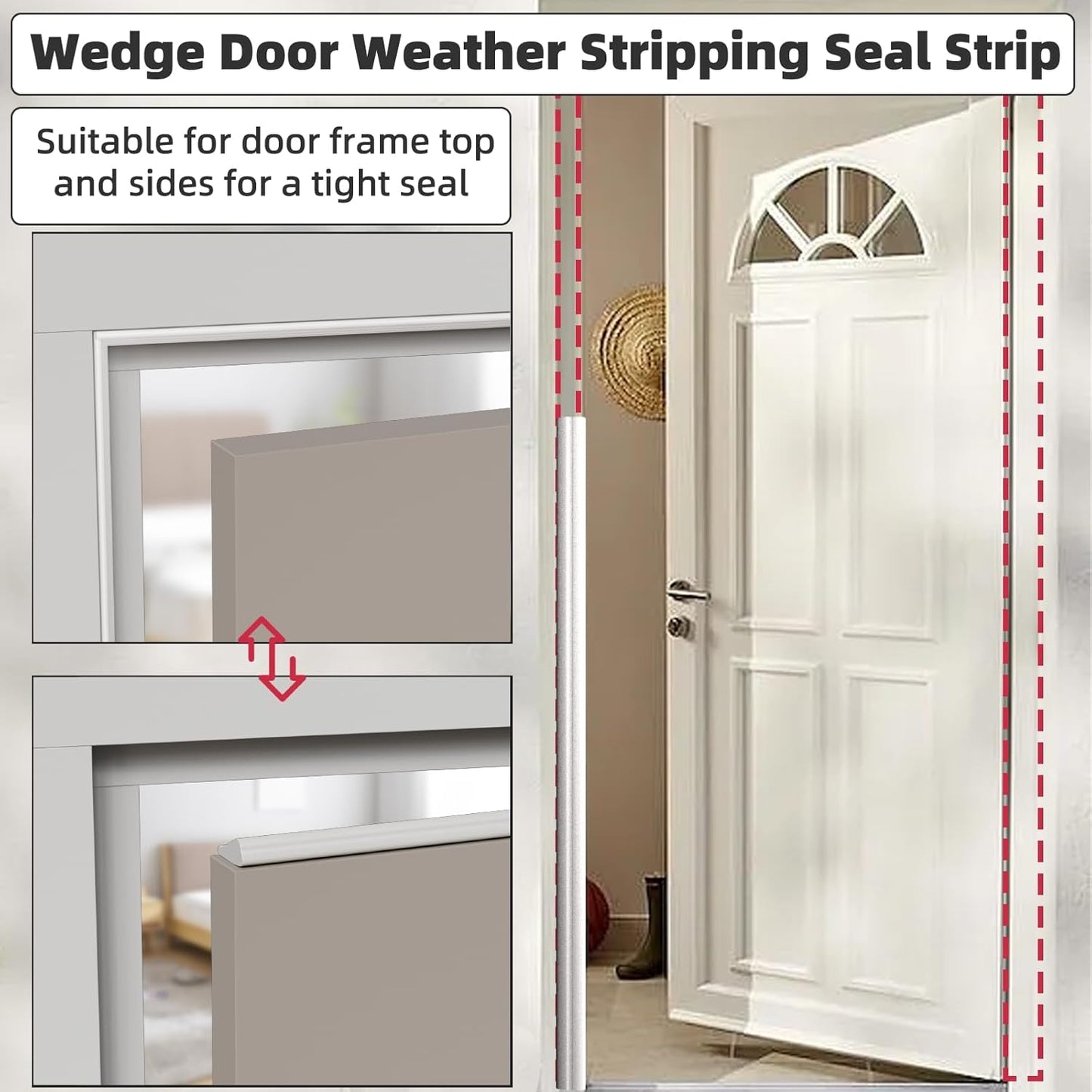 Weather Stripping Door & Window Seal – Self-Adhesive Foam Draft Stopper, Soundproof & Insulating (3-Pack, 16.4FT Each)