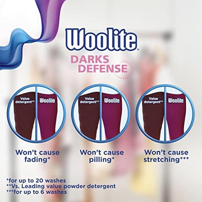 Woolite Darks Defense Liquid Laundry Detergent, Light Fresh Scent, 66 Loads, 100 Fl Oz