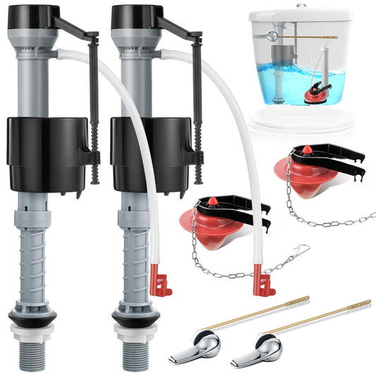 2 Set Toilet Tank Replacement Kit, Fill Valve - Image 1