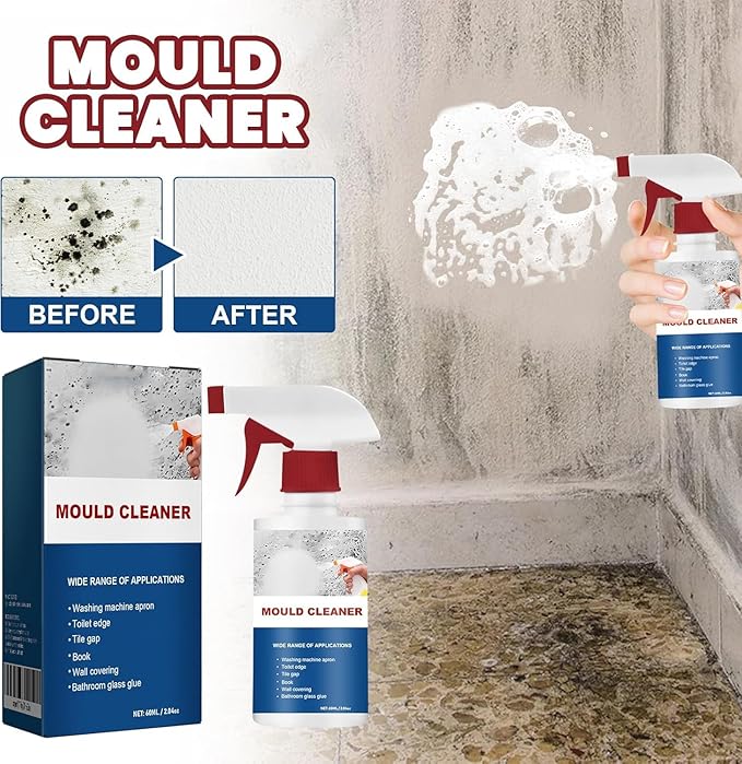 Mould Cleaner Spray Powerful Foam Cleaning Spray, Multi-Surface Fast-Acting Stain Remover for Kitchen, Bathroom, Wall and Tile Cleaning, No Scrubbing Required (3)