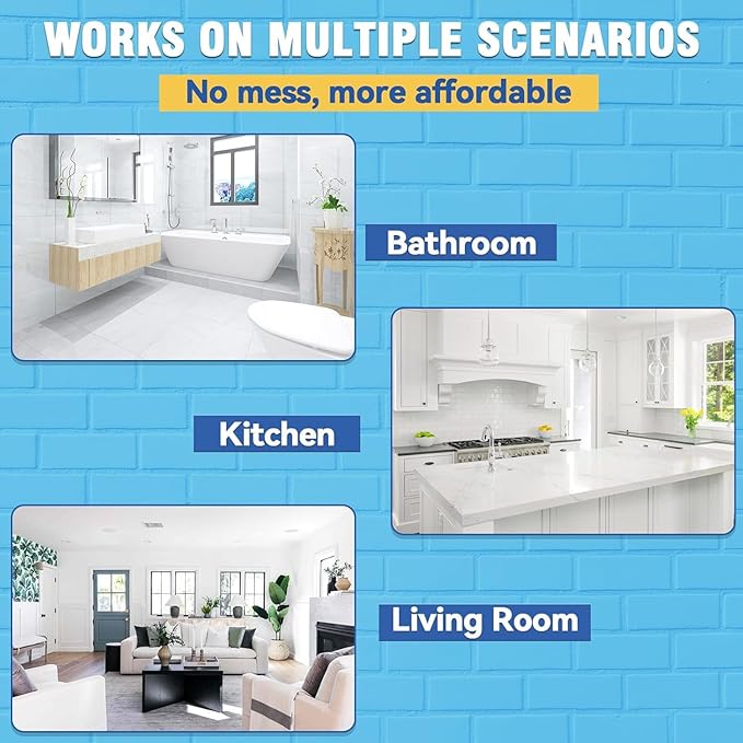 Tub and Tile Paint, White Touch Up Paint Pen for Bathtub, Repairs Countertops, Sinks, and Appliances, Porcelain Paint for Any Scratches Spots on Ceramic, Enamel, 1.5 fl Oz