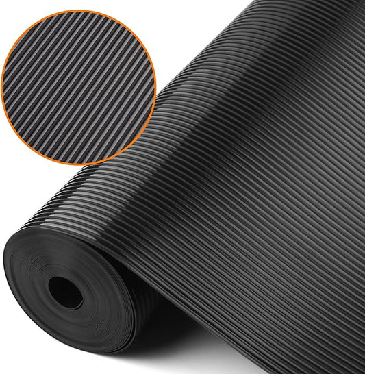 Shelf Liners for Kitchen Cabinets Non Adhesive Drawer Liner EVA Material Cupboard Mat Refrigerator Mats Washable Fridge Liner for Cabinet, Storage and Desks 17.3 x 236.2 Inches Black