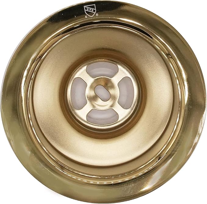 Westbrass D2165-01 Post Style Large Kitchen Basket Strainer with Waste Disposal Flange and Stopper, Polished Brass