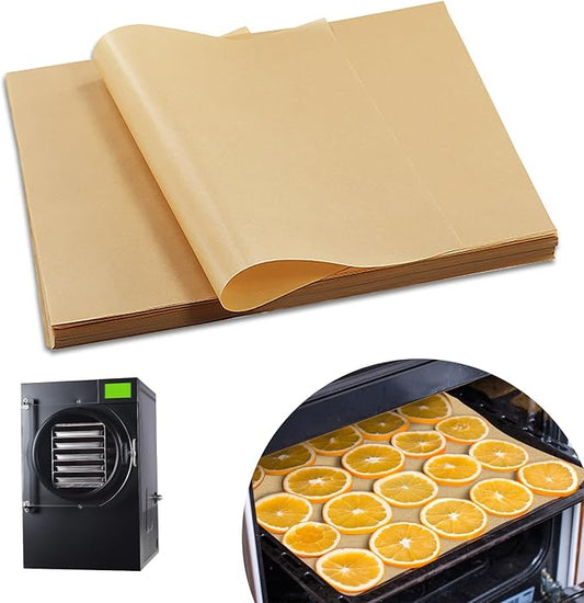 300 PCS Freeze Dryer Tray Mats for Harvest Right Dryer - Freeze Dryer Parchment Paper Set for Medium Trays - Non-Stick Baking Mats One-Off Parchment Paper Harvest Right Accessories (14.3" x 10.2")
