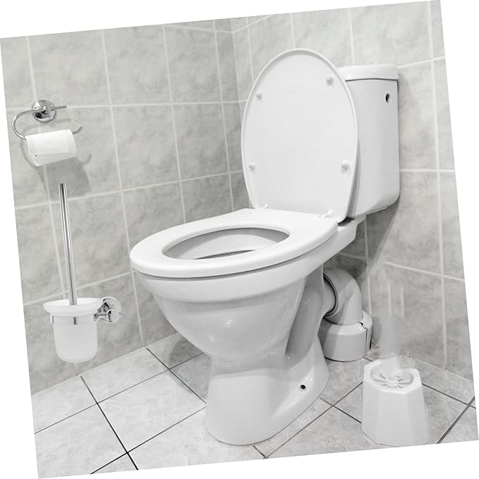 Stainless Steel Wall-Mounted Toilet Brush Set Elegant Holder for Bathroom Cleaning Space-Saving Design for and Rv Use