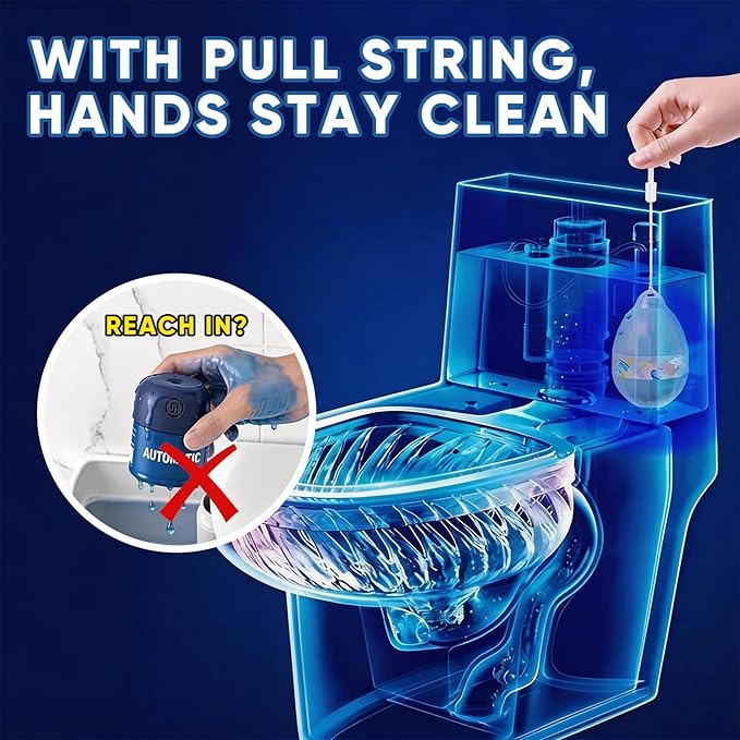 Automatic Toilet Bowl Cleaner Tablets, Long-Lasting Toilet Bowl Cleaner, Bathroom Toilet Tank Cleaner (1 Bottle)