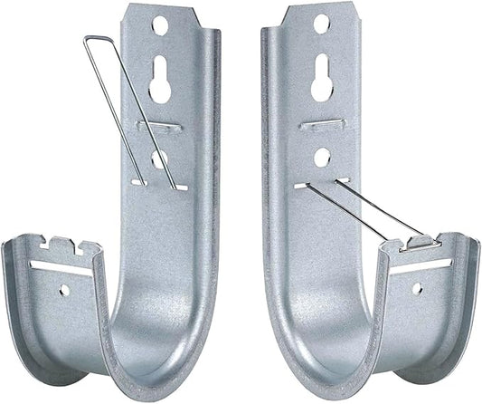 50 Pack 2-Inch Galvanized Steel Cable Support J-Hooks with Retainer Clips - Heavy Duty Wall Mount Cable Management Hooks for Structured Cabling & Organization