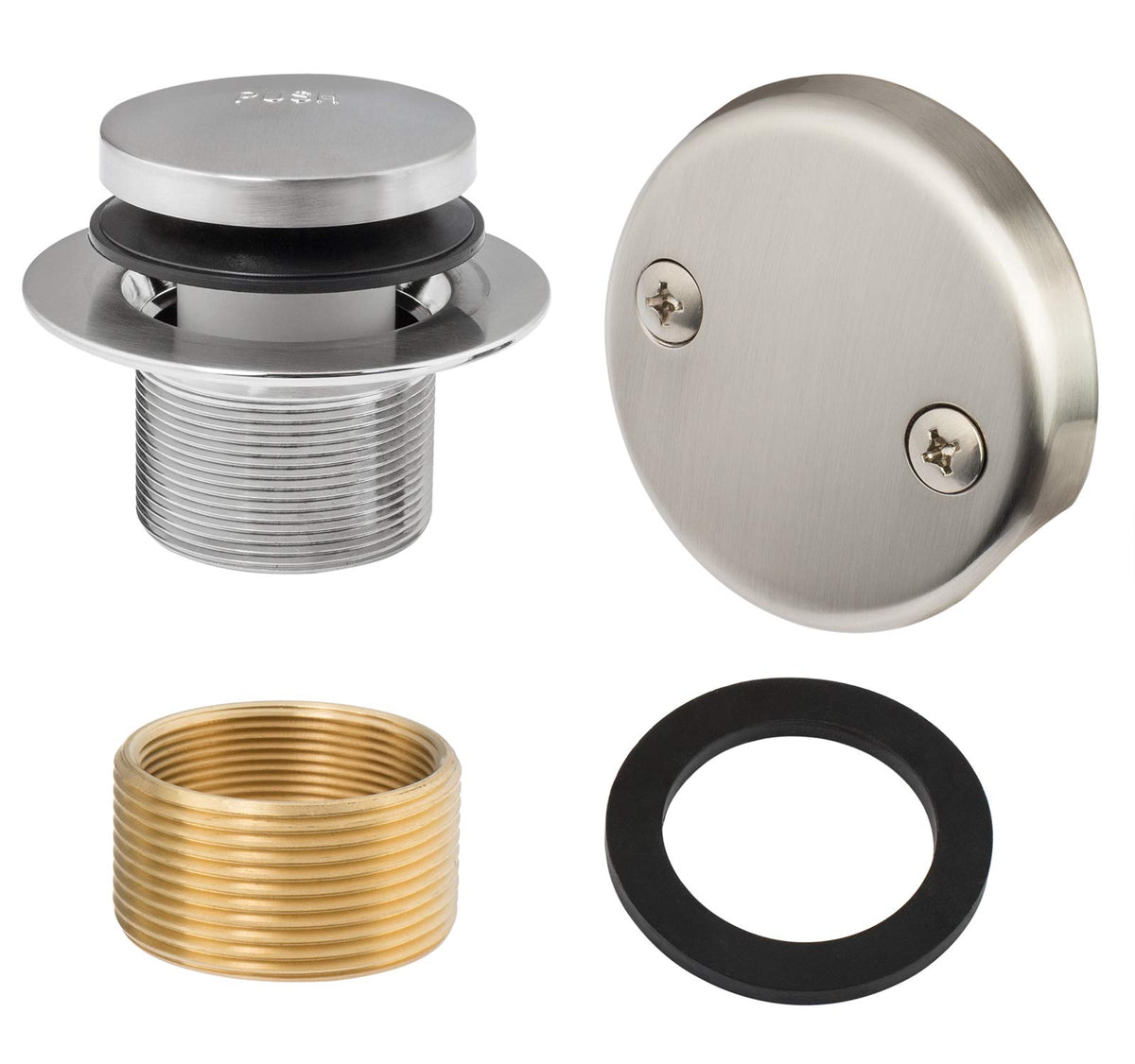 Tip-Toe Tub Trim Set with Two-Hole Overflow Faceplate - Image 1