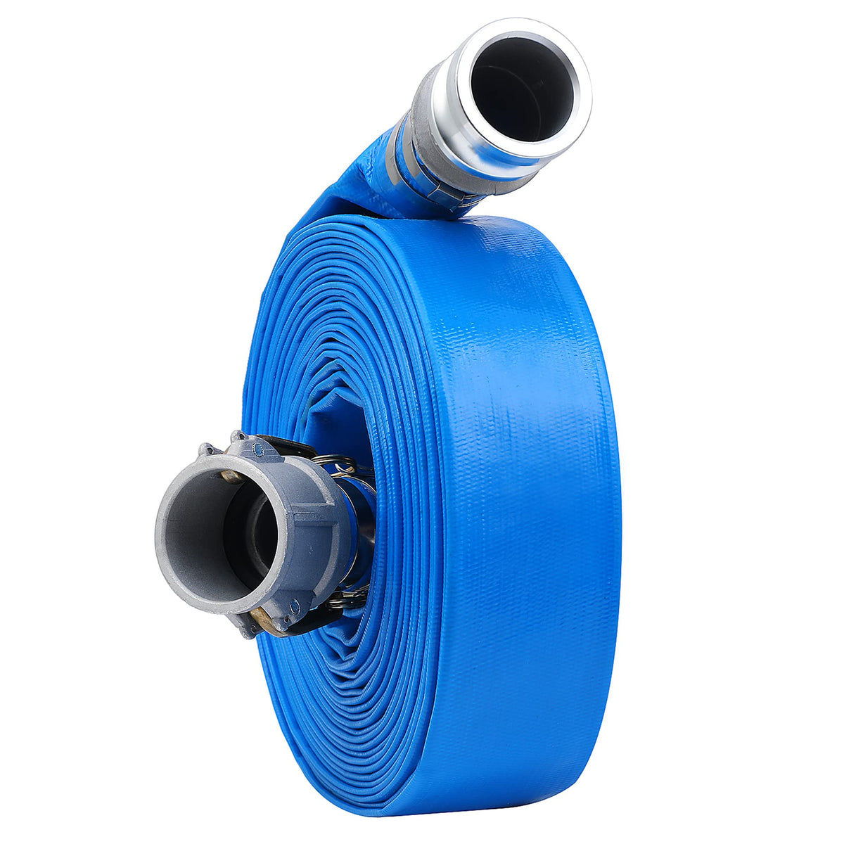 1-1/2" x 50ft PVC Lay Flat Discharge Hose With Aluminum Camlock C - Image 1