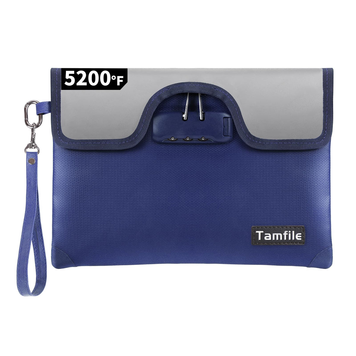 5200°F Fireproof Money Bag with Lock, Water Fireproof - Image 1