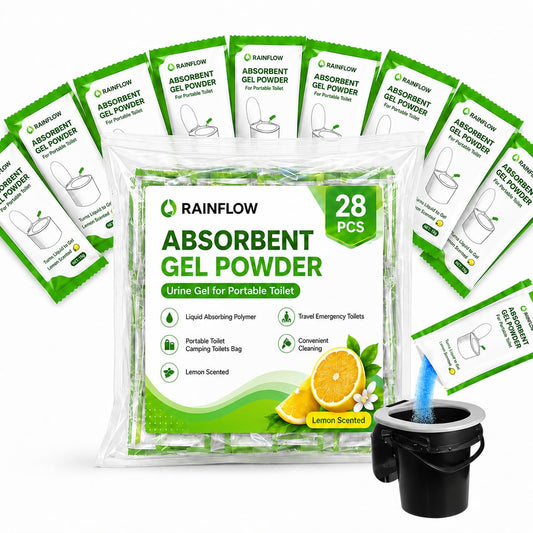 RAINFLOW Absorbent Gel Powder - 28PCS Urine Gel | Bathroom Essentials - Image 1