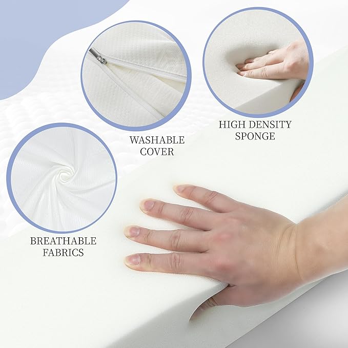 DEEPSHARK Mattress Gap Filler, Bed Gap Filler Mattress Gap Filler King Mattress Extension Filler for Headboard Seams, Bed Space Space Cracks White(78"×4"×8", King)