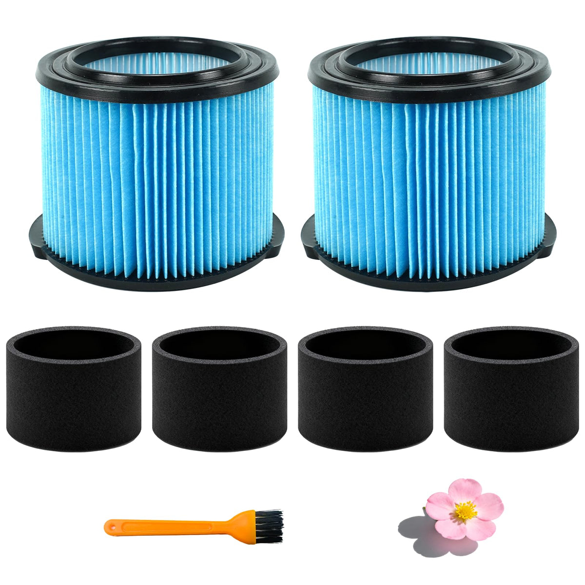 2 Pack VF3500 Filters Compatible with Rigid 4 Gallon Shop Vacuum - Image 1