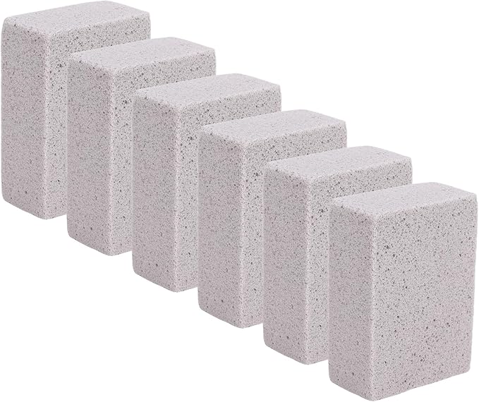 Jeffergarden 6PCS Pool Pumice Stone for, PVC Material Toilet Bowl Cleaner Stick, Heavy Duty Scouring Brush for Kitchen Sink Bathtub Shower Tile Swimming Pool Limescale Removal (M 25.5cm/10.04in