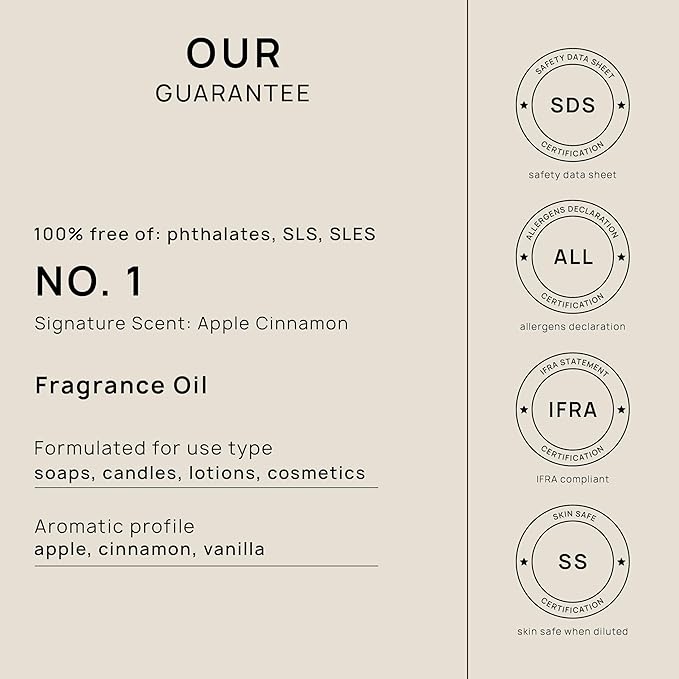 VINEVIDA Apple Cinnamon Fragrance Oil - 32oz Fall Scent for Candle Making