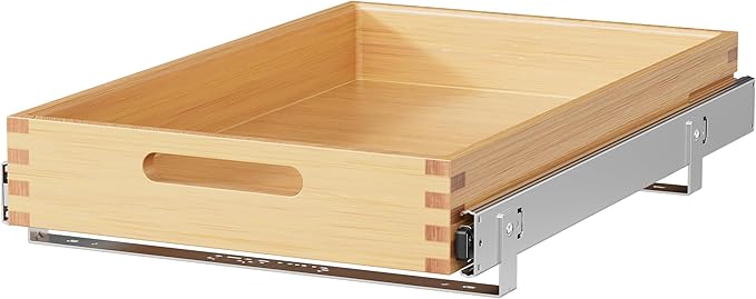 Pull Out Drawers for Cabinets 15"W x 21"D, Heavy-Duty Slide Out Wood Drawer Shelf, Pull Out Cabinet Organizer 100 lbs Capacity, Base Cabinet Organization for Kitchen, Pantry