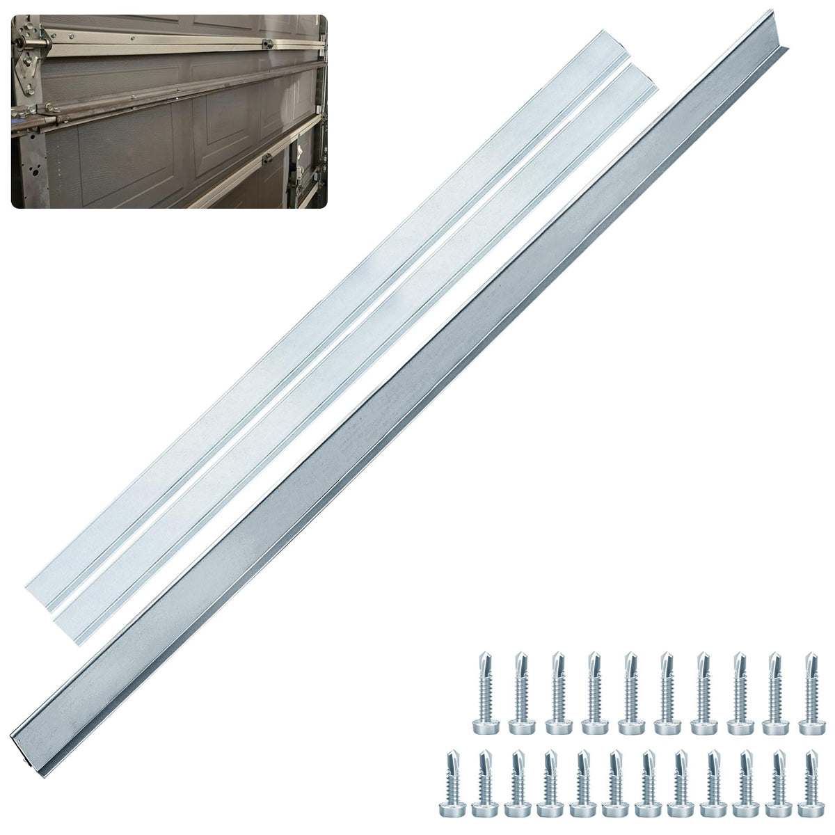 1 Set 9FT Garage Door Strut | 1.5mm 20 Gauge Steel | Comes in 2 - Image 1