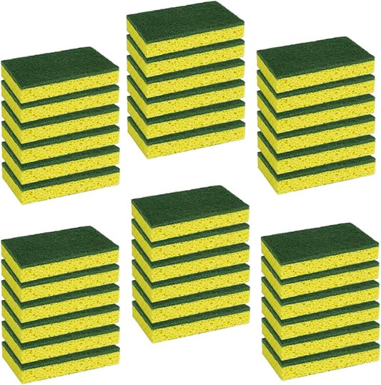 CELOX Scrub Sponges Heavy Duty Sponges for Dishes, Yellow, 36Pack
