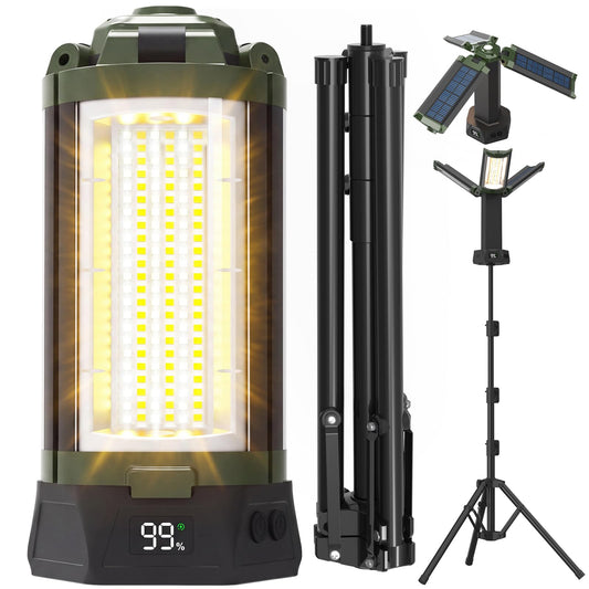 450W Solar 45000MAh Camping Light with Stand Rechargeable - Image 1