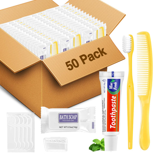 NICEMOVIC 50 Sets Hygiene Kit Bulk for Homeless, Basic - Image 1