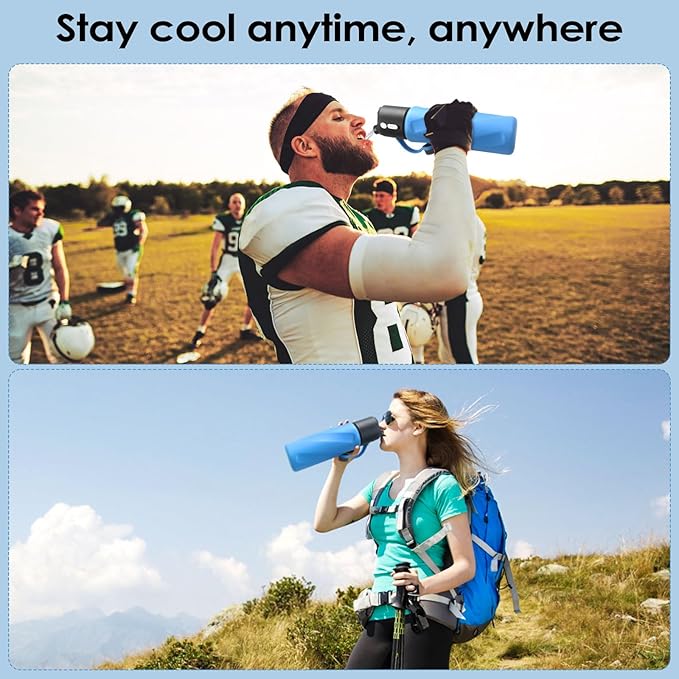 Electric Misting Water Bottle | No Straw, No Leak Design | Stainless Steel Double Wall Insulation | Food-Grade Materials | For Gym, Hiking, Golf