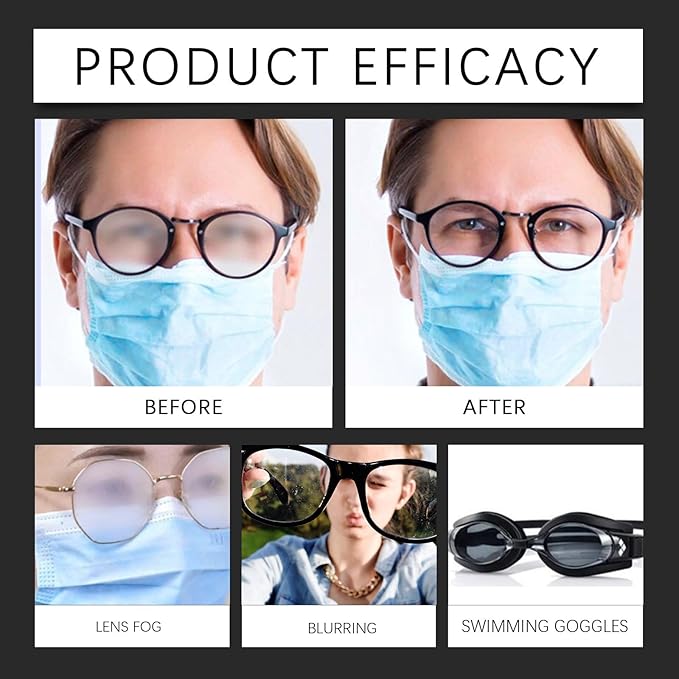 2-Pack Anti-Fog Spray for Glasses & Swim Goggles – Long-Lasting Nano Water-Based Formula – Safe for Coated Lenses – Quick-Drying, No Residue – 15ml Travel Size (0.51 fl oz Each)