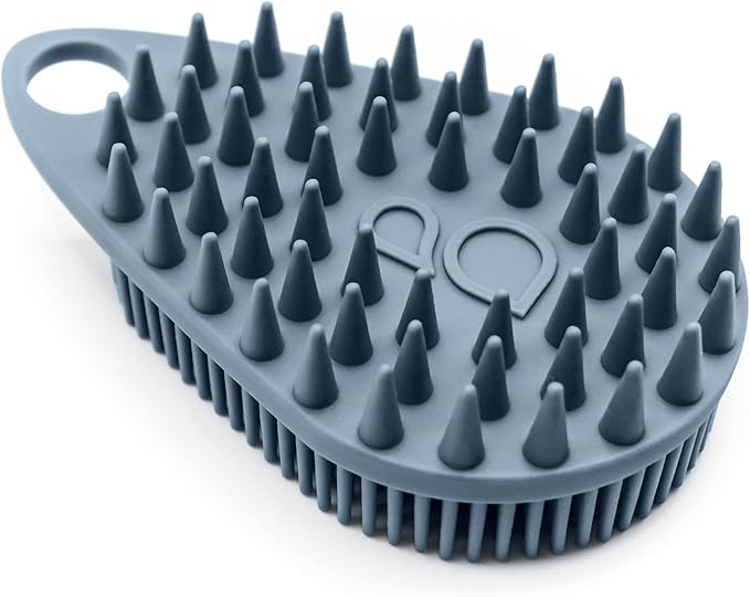 Scrub-dub™ - Premium Antimicrobial Scalp and Body Scrubber | Face Exfoliator and Scalp Scrubber for Dandruff | Loofah and Exfoliating Washcloth Replacement | Made in The USA | Glacier Blue