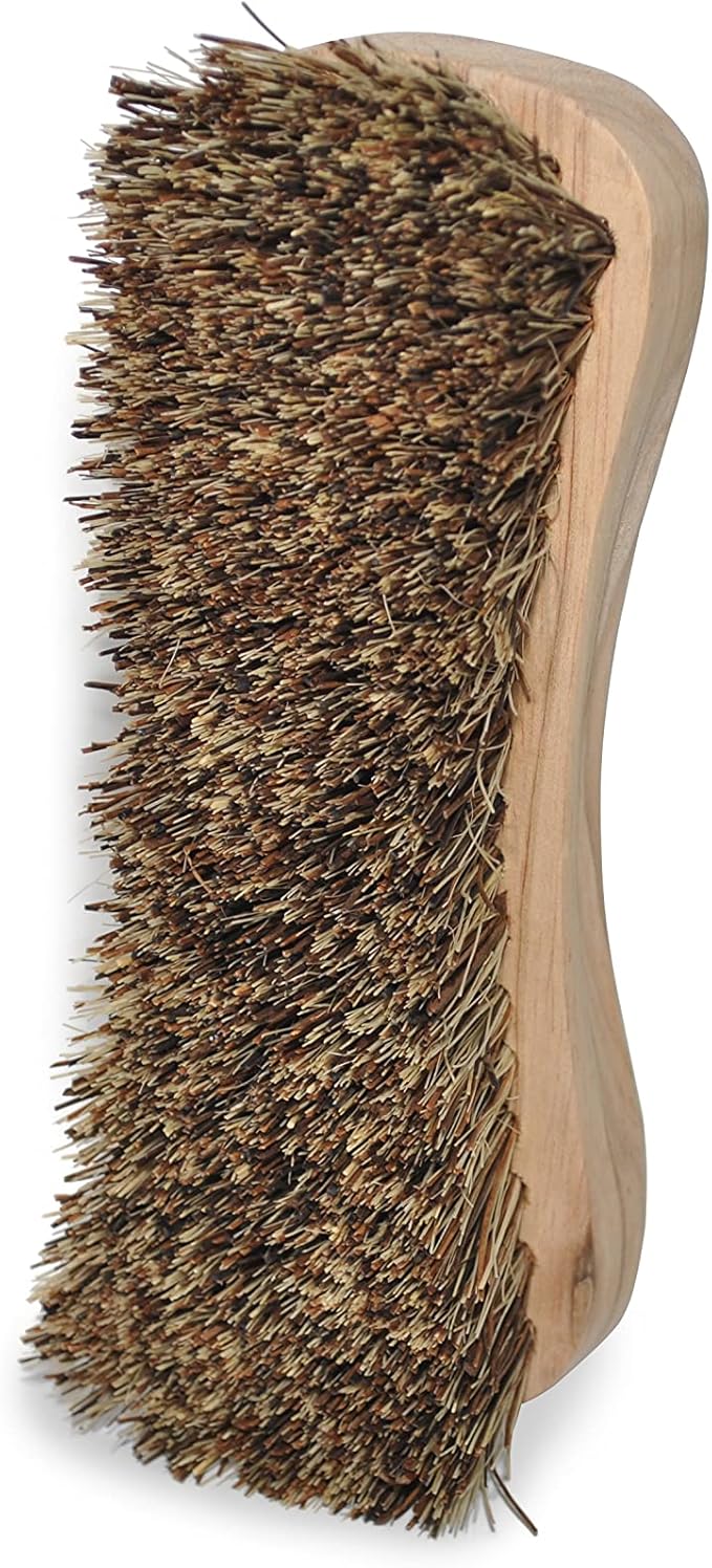 All-Natural Wooden Scrub Brush | Wooden Handle | Palmyra Bristle Brush for Cleaning (Palmyra Bristle Brush Set of 12)