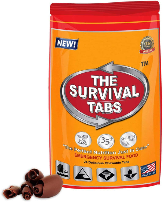 Survival Tabs – Emergency Food Supply – 2-Day Chocolate Tabs, USA - Image 1