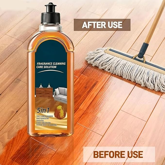 5-in-1 Hardwood Floor Cleaner, 2026 multi surface cleaner, 100 ml/3.38 oz Concentrated Multi Surface Cleaning Solution for Tile, Laminate and Wood, Streak-Free Shine for Kitchen and Bathroom (1pc)