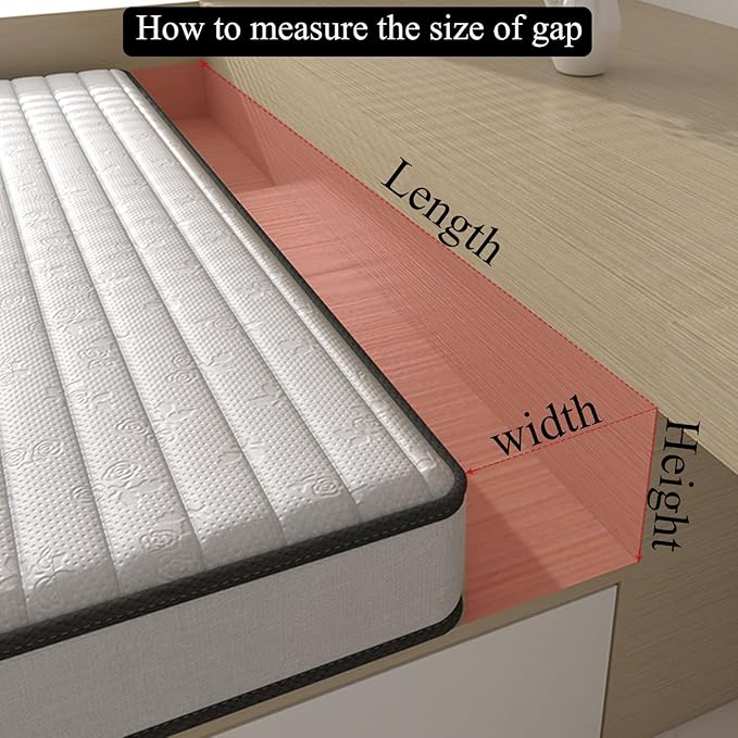 SAMTY Bed Gap Filler for headboard Space Gap Filler Bolster Pillow Stopper for Sofa Crack Filler Between Headboard and Mattress Extender 79x8x4 Inch