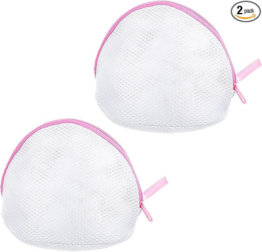 2PCS Bra Washing Bags for Laundry, Mesh Wash Bag for Bras with Zipper Lingerie Brassiere Wash Bags for Women Underwear Storage Bag for Washing Delicates