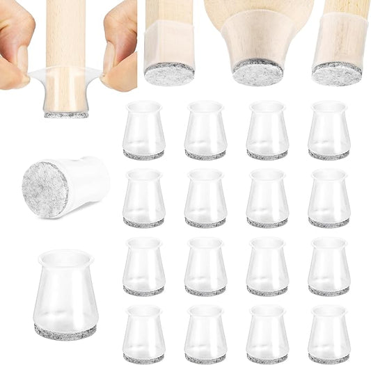 Aneaseit Chair Leg Floor Protectors - Felt Bottom Silicone Pads for Hardwood Floors & Furniture Feet - Chair Leg Caps - Rubber Caps for Chairs - Floor Protectors for Furniture