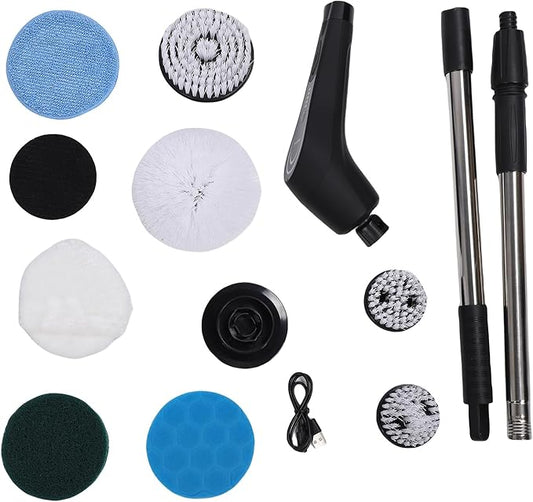 Electric Spin Scrubber, Water Proof Power Cordless Sweeping Brush Shower Cleaning Brush for Bathroom Shower Bathtub Washbasin Window Glass Tile Ipx7