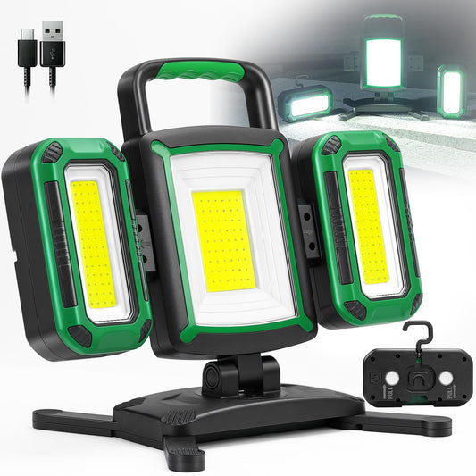 50W 5000LM Rechargeable Work Light, 3-in-1 Magnetic Work - Image 1